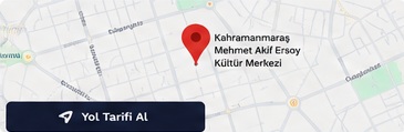 Kahramanmaraş etkinlik konumunu gösteren harita